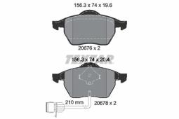 KLOCKI HAM./PRZ/ AUDI 100 91- /CZUJNIK O/ TEXTAR 2067602
