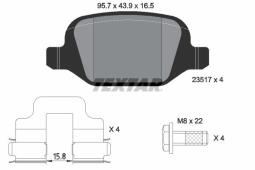 KLOCKI HAM./TYŁ/ ALFA 156 1,6-2,5 V6 TEXTAR 2351703