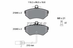 KLOCKI HAM./PRZ/ AUDI A4 1,9TDI 00- TEXTAR 2194504