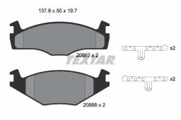 KLOCKI HAM./PRZ/ VW GOLF II 19,7mm TEXTAR 2088710