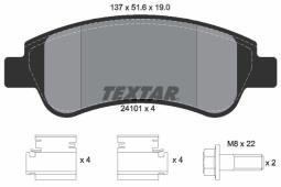 KLOCKI HAM./PRZ/ PEUGEOT PARTNER 02- TEXTAR 2410101