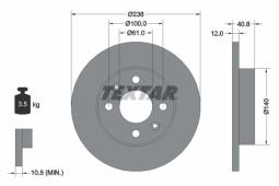 TARCZA HAM./PRZ/ DACIA LOGAN TEXTAR 92036103