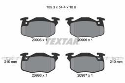 KLOCKI HAM./PRZ/ PEUGEOT 106 91- /BDX/ TEXTAR 2090506