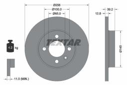 TARCZA HAM./PRZ/ VW PASSAT TEXTAR 92041703