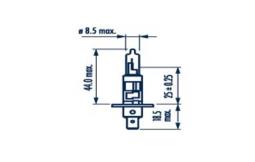ŻARÓWKA H1 12V  55W /RANGE POWER BLUE/+50% NARVA NAR 48630