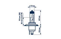 ŻARÓWKA H4 12V  60W/55W /RANGE POWER/+50% /BLISTR/ NAR 488614000