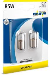ŻARÓWKA 12V  5W /Z COKOŁEM/ R5W BA15S    /BLISTR/ NAR 171714000