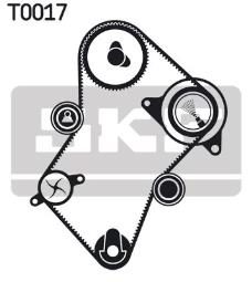 ZESTAW ROZRZĄDU CITROEN 1,9D 99-        /+ POMPA WODY/ SKF VKMC 03244