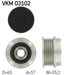 KOŁO PASOWE ALT.VW PASSAT 1,9TDI 96- SKF VKM 03102