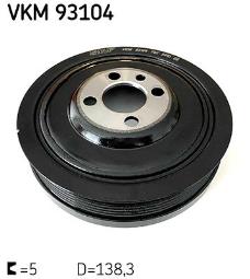 KOŁO PASOWE VW 1,9TDI 95- /GOLF,SHARAN,TURAN/ SKF VKM 93104