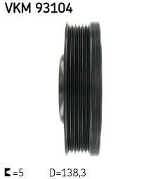 KOŁO PASOWE VW 1,9TDI 95- /GOLF,SHARAN,TURAN/ SKF VKM 93104