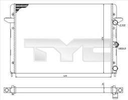 CHŁODNICA VW SHARAN 2,8 VR6 95-00/7M0121253D/ TYC 737-0005