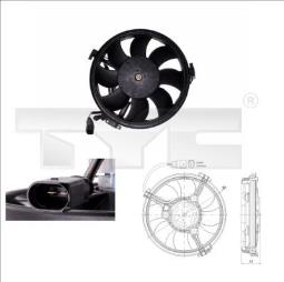 WENTYLATOR CHŁODNICY VW PASSAT 1,8-2,3  00-05 80W 280MM /A6 97-/ TYC 802-0003