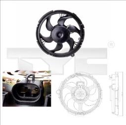 WENTYLATOR CHŁODNICY FIAT STILO 1,2-1,6 01- /+AC/ 270W 315MM TYC 809-0010