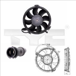 WENTYLATOR CHŁODNICY AUDI A4 1,8-2,4    95-00 300W 280MM /PASSAT 97-,A6 97-/ TYC 802-0005