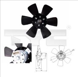 WENTYLATOR CHŁODNICY VW,SEAT            100/60W 280MM /SILNIK Z WIATRAKIEM/ TYC 837-0007