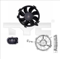 WENTYLATOR CHŁODNICY VW PASSAT 2,3VR5   97-02 /+AC/ 300W 280MM /SILNIK Z WIATRAKIEM/ TYC 837-0015