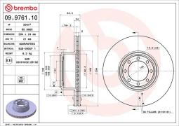 TARCZA HAM./TYŁ/ IVECO III 06- @294X24  /-ABS/ DELPHI 09.9761.10
