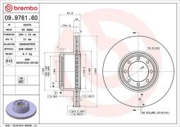 TARCZA HAM./TYŁ/ IVECO III 06- @294X24  /+ABS/ DELPHI 09.9761.60