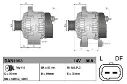 ALTERNATOR /DENSO/ DAN1063