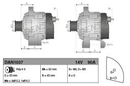 ALTERNATOR DENSO DENSO DAN1037