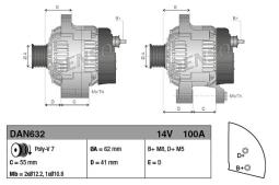 ALTERNATOR DENSO DENSO DAN632