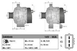 ALTERNATOR DENSO DENSO DAN949