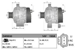 ALTERNATOR DENSO DENSO DAN930