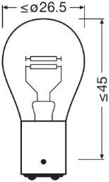 ŻARÓWKA 12V P21/4W 12V 21/4W BAZ15d OR OSRAM OSR 7225-02B