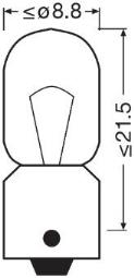ŻARÓWKA 12V T4W 12V 4W BA9s ORIGINAL 1 OSRAM OSR 3893