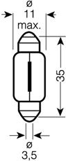 ŻARÓWKA C5W 5W SV8,5-8 ULTRA LIFE (DO OSRAM OSR 6418  ULT
