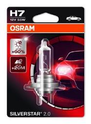 ŻARÓWKA 12V H7 55W PX26d SILVERSTAR 2. OSRAM OSR 64210 SV2-01B