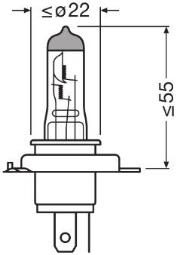 ŻARÓWKA 12V H4 12V 60/55W P43t SUPER ( OSRAM OSR 64193 SUP