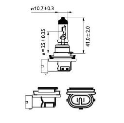 ŻARÓWKA H11 12V 55W /VISION/ PHILIPS PH 12362PRB1