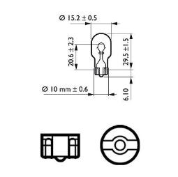 ŻARÓWKA 12V 16W W16W W2,1X9,5D /BLISTR/ PH 12067B2