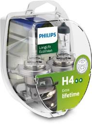 ŻARÓWKA H4 12V  60W/55W P43T /LONGERLIFEECOVISION/ PHILIPS PH 12342LLECOS2  /2SZT/