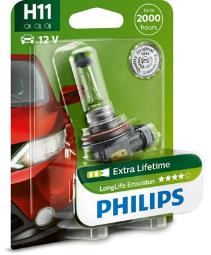 ŻARÓWKA H11 12V 55W /LONGLIFE ECOVISION//BLISTR/ PHILIPS PH 12362LLECOB1