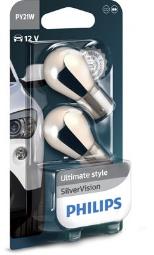 ŻARÓWKA 12V 21W KIER. BAU15S            /SILVER VISION/ /BLISTR 2SZT/ PHILIPS PH 12496SVB2  /2-SZT/