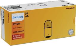 ŻARÓWKA 12V 10W /Z COKOŁEM/ RY10W BAU15S/POMARAŃCZOWA/ PHILIPS PH 12093NACP