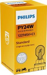 ŻARÓWKA 12V 24W PY24 PGU20/4 /SILVER/ PHILIPS PH 12274SV+C1