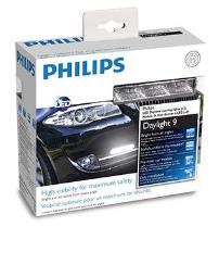 ŚWIATŁA DO JAZDY DZIENNEJ /KPL-2SZT/ LEDPŁASKI /9-DIOD/ 12V PHILIPS PH 12831WLEDX1     DRL9