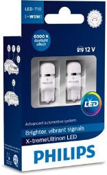 ŻARÓWKA 12V  1W T10 /LED/ 6000K         /ZOSTĘPUJE 5W/ /KPL-2SZT/ PHILIPS PH 12799 2LED/KPL-2SZT/