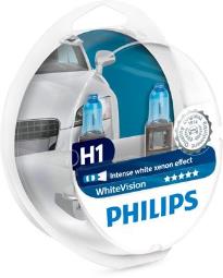 ŻARÓWKA H1 12V  55W /WHITE VISION/ S2 PHILIPS PH 12258WHVSM /KPL-2SZT/