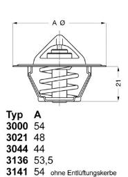 TERMOSTAT PEUGEOT 1,6 92- 83C /405/ WAHLER WA3136.82D50