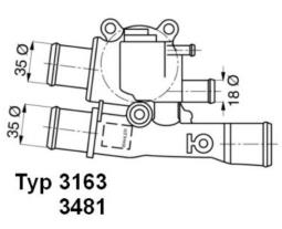 TERMOSTAT FIAT 1,6 98-01 /BRAVO/A/ WAHLER WA3163.88D