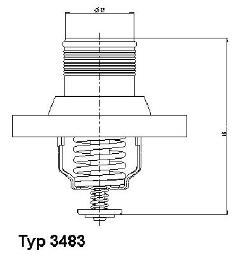 TERMOSTAT PEUGEOT 2,0 16V 01- 89C WAHLER WA3483.89D