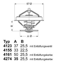 TERMOSTAT AUDI 2,4-2,8 V6 98- 92C WAHLER WA4274.92D