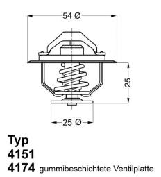 TERMOSTAT FIAT DUCATO 2,5D 94- WAHLER WA4174.88D