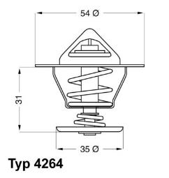TERMOSTAT VW 1,4 91-95 84C WAHLER WA4264.84D