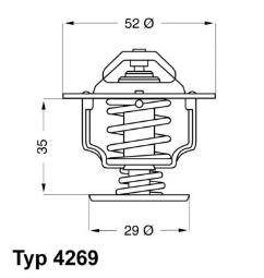 TERMOSTAT HONDA 1,2-1,3 87- 78C /CIVIC/ WAHLER WA4269.78D